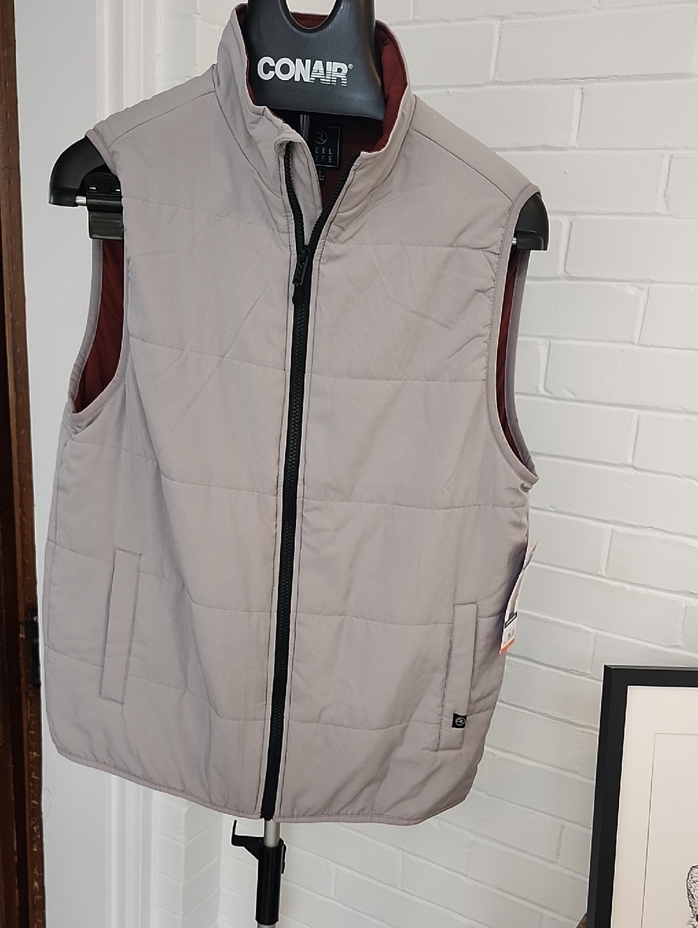 Men's Lightweight Quilted Vest - Light Gray, Small